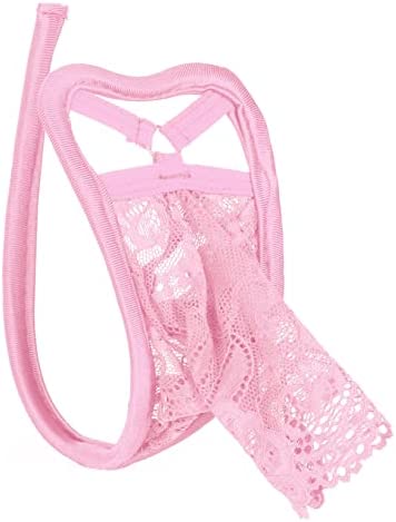 Zaldita Sissy Men's Adult Strapless Chastity Cover Floral Lace Invisible C-String Mini Briefs Lingerie