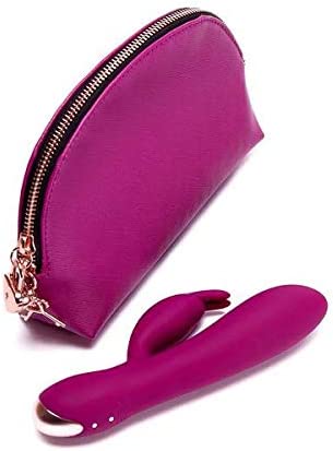 Ann Summers Whisper Quiet G-Spot Vibrator for Women with Cosmetic Storage Bag | Petite Rabbit Massager - 10 Powerful Functions | Rechargeable Adult Sex Toy | Pink