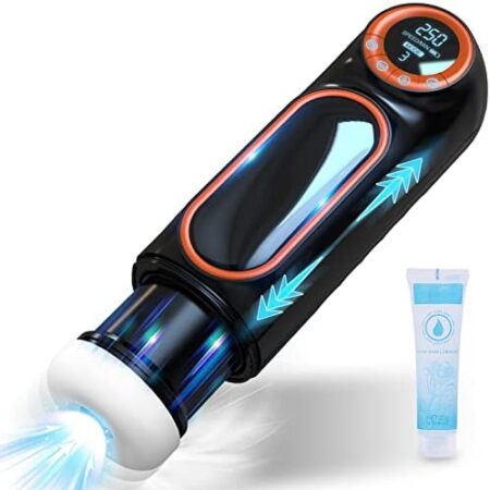 Electric Sucking Male Masturbator Cup with Powerful Vibrating & Thrusting Mode,CirMxes Automatic Male Masturbator for Men with Realistic Fleshy Tight Channel, Male Masturbating Sex Toys, Sound Speaker