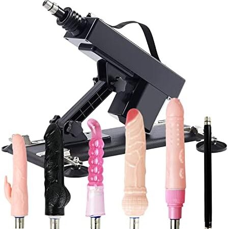 Adult Sex Machine Gun for Women Men, Love Machine Fucking Machine, Adjustable Angle Machine for Make Love with 4pcs Realistic Dildos and 20CM Extension Rod