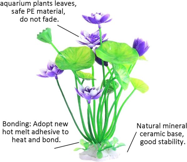 Kingrun 30PCS Aquarium Fish Tank Plastic Plants, Vivid Underwater Plants Decorations Artificial Water Plants Aquarium Plant Landscape Safe for All Fish - Assorted Color - Image 3