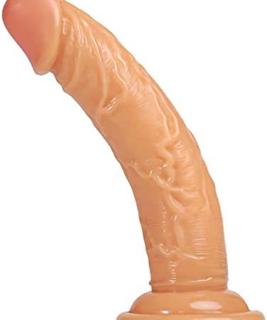 Curved Suction Cup Dildo, 6 Inch Realistic Dildo for Women, Suction Cup Base Dildos Anal Sex Toy Adult Butt Plug Large Anal Toys Waterproof Dildo for Women/Men/Couples G-spot Vaginal Prostate Play