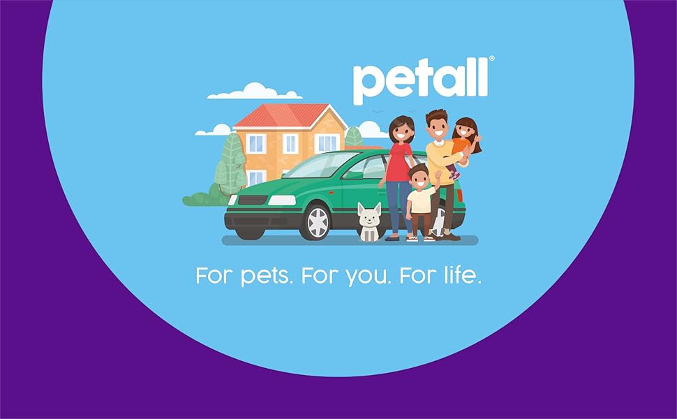 petall logo with family image and strapline For Pets. For You. For Life.