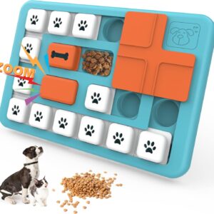 IOKHEIRA Dog Puzzle Toys Dog Puzzle Slow Feeder Toy Interactive Dog Toys, Puppy Treat Dispenser Toy with Squeaky and Non-Slip Design, Interactive Dog Puzzle Toys for IQ Training