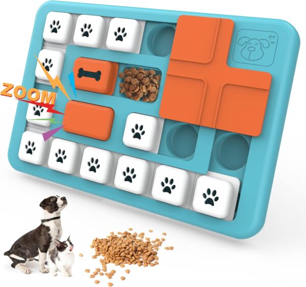 IOKHEIRA Dog Puzzle Toys Dog Puzzle Slow Feeder Toy Interactive Dog Toys, Puppy Treat Dispenser Toy with Squeaky and Non-Slip Design, Interactive Dog Puzzle Toys for IQ Training