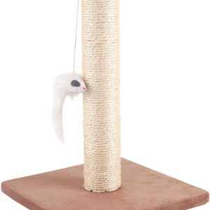 Nobleza - Cat Scratching Post Small Cat Climbing Activity Center Kitty Climbing Tree with sisal Kitten Play Tower with Hanging Toys, Brown, 25 * 25 * 35cm