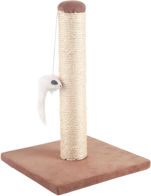 Nobleza - Cat Scratching Post Small Cat Climbing Activity Center Kitty Climbing Tree with sisal Kitten Play Tower with Hanging Toys, Brown, 25 * 25 * 35cm