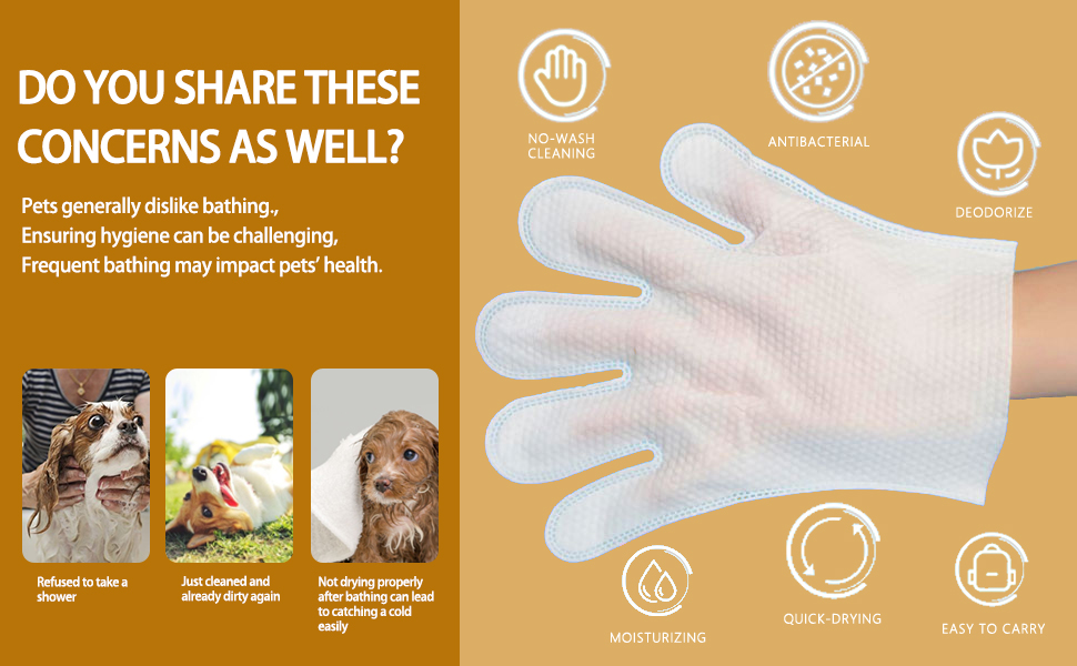 Pet Grooming Gloves wipes