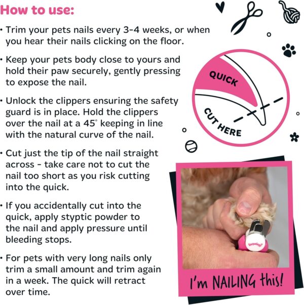 BUGALUGS Dog nails clippers & Cat Nail Clippers - Nail Trimmer with Safety Guard & Dog Nail File. Suitable for Pets, Dogs, Puppy, Cats, Kitten Nails & Claws. Pet Grooming Supplies (Medium to Large) - Image 9