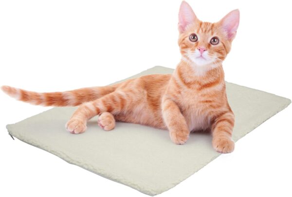 Fur & Bone heated cat bed, Self Heating Cat Mat | Cat Heat Pad, Pet Mat, Heat Pad, Cat Mat with Removable Cover, Self-Warming Thermal Pad | Heated Blanket, Cat Blankets for Indoor Cats, Pet Blanket