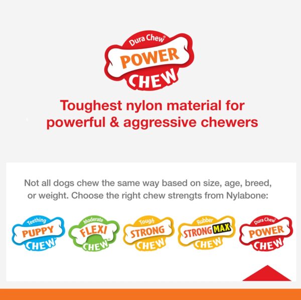 Nylabone Dura Chew Extreme Tough Dog Chew Toy Bone, Chicken Flavour Wishbone, S, for Dogs Up to 11 kg - Image 2