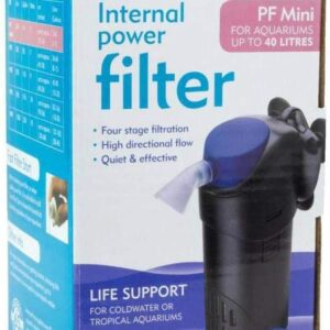 Interpet Internal Aquarium Fish Tank Mini Power Filter, Cleans Water, for Coldwater & Tropical Aquariums Up to 40 Litre