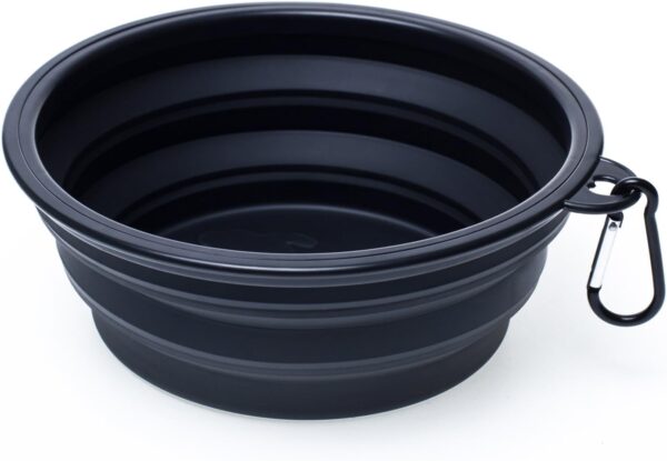 Large Collapsible Dog Bowl, Travel Dog Bowl for Small to Large Dogs（Black）