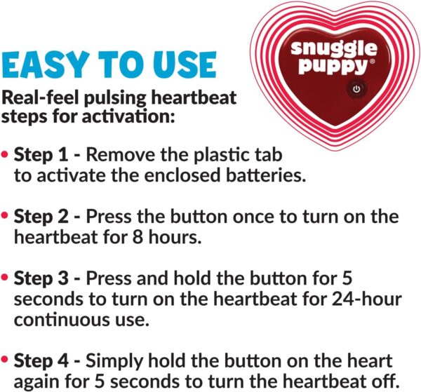 SmartPetLove Snuggle Puppy Heartbeat Stuffed Toy for Dogs - Pet Anxiety Relief and Calming Aid - Golden - Image 4