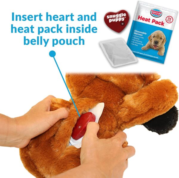 SmartPetLove Snuggle Puppy Heartbeat Stuffed Toy for Dogs - Pet Anxiety Relief and Calming Aid - Golden - Image 6