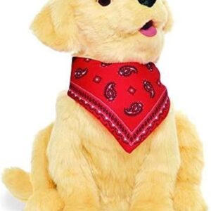 Ageless Innovation Joy For All Interactive Pet Dog - Lifelike & Realistic Companion with Soft Fur, Head and Tail Movements, Real-Feel Heartbeat and Two-Way Barkback Technology - Golden Pup