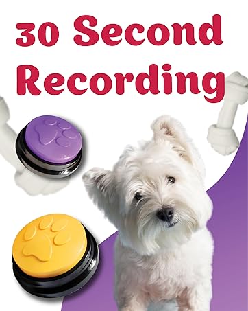 dog accessories voice recorder dog stuff 30 second button cat clicker