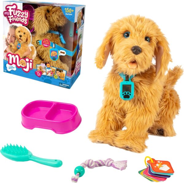 My Fuzzy Friends Moji Interactive Labradoodle - Plush Interactive Dog Toy for Boys and Girls, Loveable and Lifelike Companion Pet