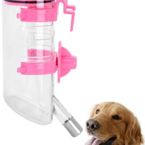 LONTG Dog Crate Water Bottle Hanging Pet Puppy Water Bottle Cat Water Drinking Fountains for Cage Portable Dog Water Dispenser with Automatically Feeding Water Pet Supplies for Dog Cat Puppy Rabbit