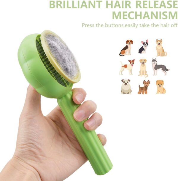 Cat Brush Dog Brush, Moseem Pet Hair Cleaner Brush Cat Grooming Brush Dog Brushes for Shedding, Pet Grooming Brush for Short/Long Haired Cats Effectively Removes Loose Undercoat - Image 5