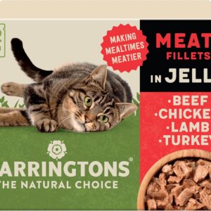 Harringtons Grain Free Meat Selection in Jelly Wet Cat Food 72x85g, Beef, Chicken, Lamb & Turkey