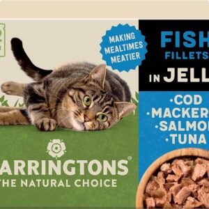 Harringtons Grain Free Fish Selection in Jelly Wet Cat Food 72x85g,Cod, Mackerel, Salmon & Tuna