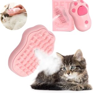 DONGTATA 3 in 1 Cat Dog Steamy Brush Steam Grooming Brush Pet Hair Removal Comb for Massage cat dog comb for grooming cat hair brush Cat Brush Soothing Body Pet Brush (Claw)