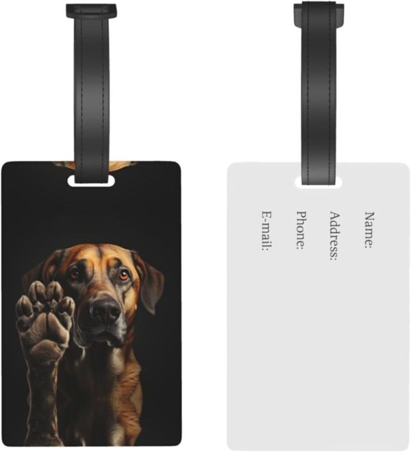 Mqgmz Dog Animal Pet Paw Print Suitcase Tag Luggage Tags Labels,Instrument Leather Bag Case Tags Travel Accessories - Image 5