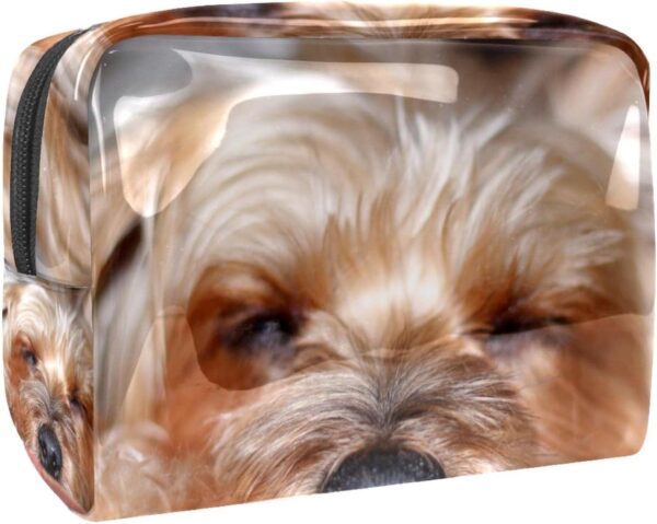 Cosmetic Bag for Women, Adorable Roomy Makeup Bags Travel Water Resistant Toiletry Bag Accessories Organizer, Dog Animal Yorkshire Terrier Pet