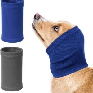 2 Pieces of Pet Headgear, Thickened Warm Accessories, Dog Soothing Hoods, Elastic Pet Dog Earmuff, Pet Neck Protectors, Noise Reduction Dog Snood, Used for Bathing and Grooming (13 * 9cm)