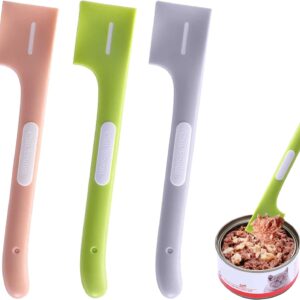 3 Pcs Pet Food Can Spoon Pet Food Mixing Spoons Silicone Food Canned Scoop Mini Spatula Food Can Spoon for Dogs and Cats,Long Handle Pet Can Spoon Dog Cat Feeding Spoon for Wet Food