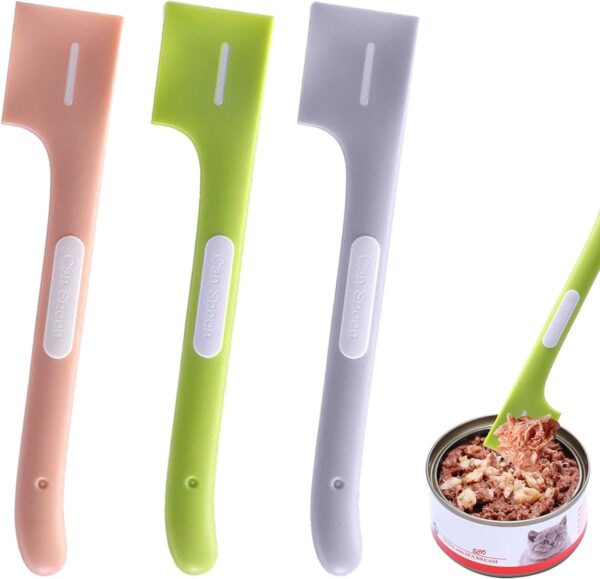 3 Pcs Pet Food Can Spoon Pet Food Mixing Spoons Silicone Food Canned Scoop Mini Spatula Food Can Spoon for Dogs and Cats,Long Handle Pet Can Spoon Dog Cat Feeding Spoon for Wet Food