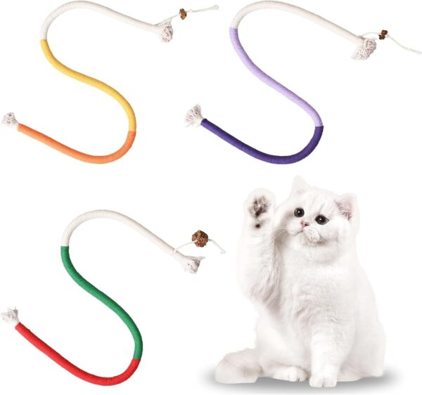 3Pcs 70cm Cat Toy Bite Rope,Cat Toy Bite Rope,Indoor cats chew on rope For Toys Pet Supplies for Teeth Cleaning and Stress Release,improve oral hygiene and keep breath fresh,Interactive Cat Toys