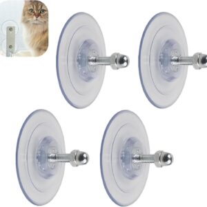 4 PCS Cat Perch Window Suction Cups Sturdy Cat Window Perch Suction Cups Replacement Screw Mount for Cat Window Seat Cat Hammock Hanging Pet Supplies(85MM)…