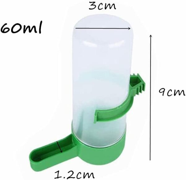 4 Pcs Bird Food Water Dispenser Bird Drinker Bird Cage Bottle Pet Waterer for Parrot Lovebird Cage Accessories - Image 2