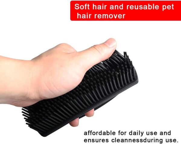 Rubber Pet Hair Removal Brush Lint & Hair Removal Cat Dog Hair Remover Brush Pet Hair Removal Tool Silicone Lint and Debris Remover for Cleaning, Grooming, Lint and Fur Removal - Image 6