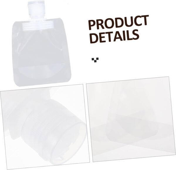 Healeved 3 Sets Liquid Storage Bag Travel Spout Pouch Organizer Bags for Travel Traveling Makeup Bag Travel Body Wash Travel Lotion Clear Packaging Bags Travel Toiletries White The Pet - Image 7