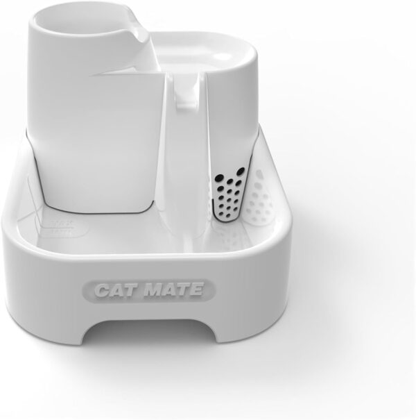 Cat Mate Pet Water Fountain for Cats and Small Dogs, 2 Litre Drinking Fountain - White - Image 6