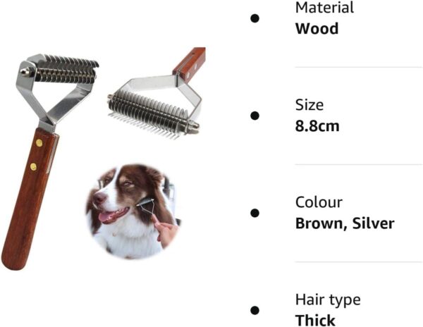 AIDIYA Coat King Rake 14-Blade Rake Pet Undercoat Rake,Professional Pet Dematting Comb Grooming Stripping Tool for Dogs and Cats (8.8cm) - Image 8