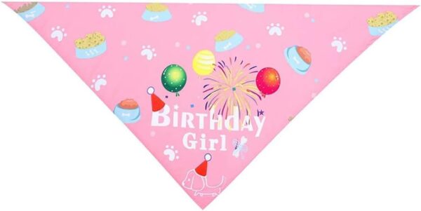 BIPY Dog 1st Birthday Hat Bandana Bowite Banner Set for Girls Small Medium Pets Pink Headdress Costumes Grooming Supplies for Party Celebration Decoration - Image 3