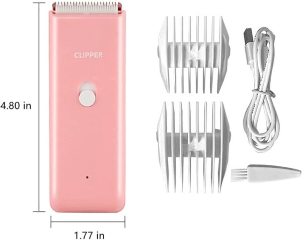 Dog Clippers Pet Grooming Clippers Kit Low Noise Shaver Portable Electric USB Rechargeable Cordless Trimmer for Dogs,Cats and Other Pets, Pink - Image 4