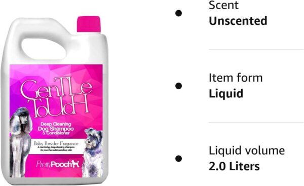 Pretty Pooch® Gentle Touch Dog Shampoo & Conditioner - 2 Litres (Baby Powder Fragrance) - A Non-itchy, Professional Deep Cleaning Shampoo for Dogs with Sensitive Skin! (2 Litre Baby Powder) - Image 8