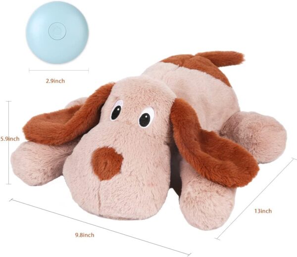 WEOK Puppy Heartbeat Stuffed Animal for Separation Anxiety Relief, Heartbeat Puppy Toy Dog Anxiety Calming Behavioral Aid Plush Toy for Dogs Cats Pets - Image 5