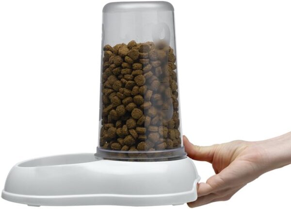 Ferplast Food or water dispenser for dogs and cats AZIMUT 600 Pet dispenser Dry food feeder Water Feeder 0,6 Liter, Non-slip bottom, 12,5 x 19 x h 19,5 cm White - Image 6