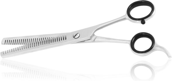 SS INSTRUMENTX Thinning Scissors for Dogs 6.5 Inch Professional Double Sided Blades Thinning Shears for Pets Dog Grooming Scissors Stainless Steel Pet Cat Dogs Groom Pets at Home (Silver) - Image 5