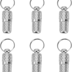 6 Pack Anti-Lost Pet ID Tags Barrel Tube with Address Name Label Pet Gift Tag Supplies Cat Pet ID Tag Anti -Lost Dog Cat ID Tag for Collar of Dog Cat