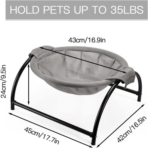 awagas Cat Bed Pet Hammock Bed, Pet Sleeping Bed, Washable Comfortable Stable Cat Pet Sofa Bed, Cat Pet Lounge Chair Hammock Stand for Indoor Outdoor Window Sofa for Large Cats Small Dogs Pets - Image 4