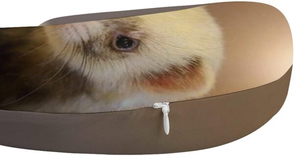 Cute Ferret Pet Neck Pillow for Travel Memory Foam U Shaped Support Cushion Plane Pillows Train Car Office - Image 4