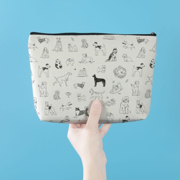 Reusable Cute Dogs Makeup Bag Dog Lovers Gifts Dog Moms Gifts Cosmetic Bag for Birthday Christmas Novelty Puppy Travel Zipper Pouch Bag Accessories for Teen Girls Women Daughter Sister Pet Owner, - Image 2