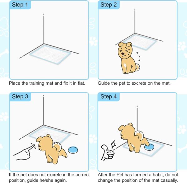 RCruning-EU 100 PACK Puppy Training Pads for Dog Pet Pee Absorbent Toilet Pee Wee Mat Anti Slip Leakproof (100 PACK-45 * 33CM) - Image 8